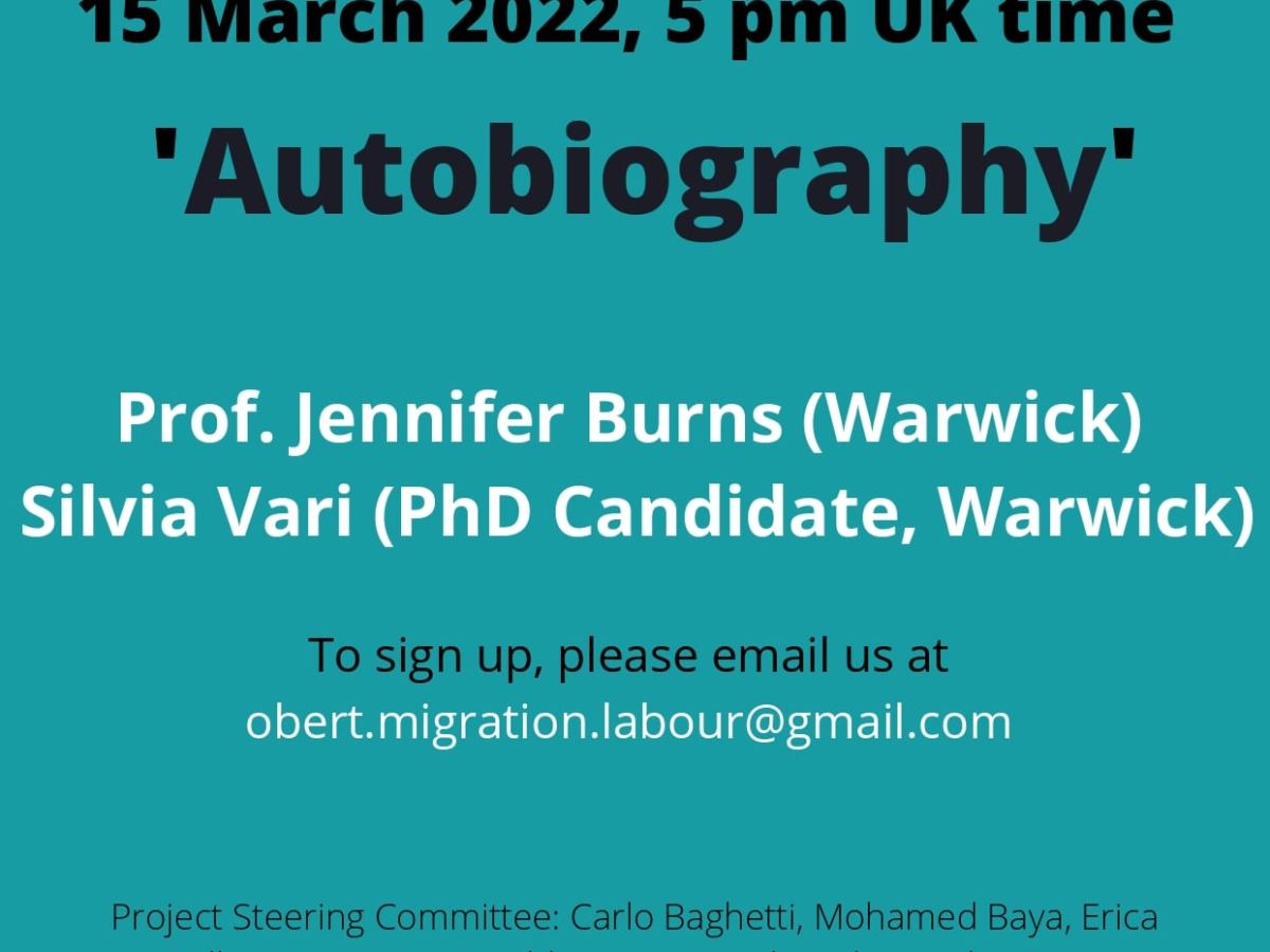 Migration and Labour Working Group – Roundtable 2: ‘Autobiography’