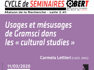 [Séminaire] Usages et mésusages de Gramsci dans les « cultural studies&nbsp;»