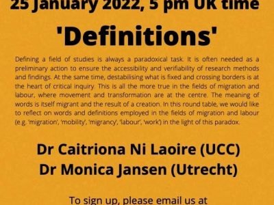 Migration and Labour Working Group – Roundtable 1: ‘Definitions’