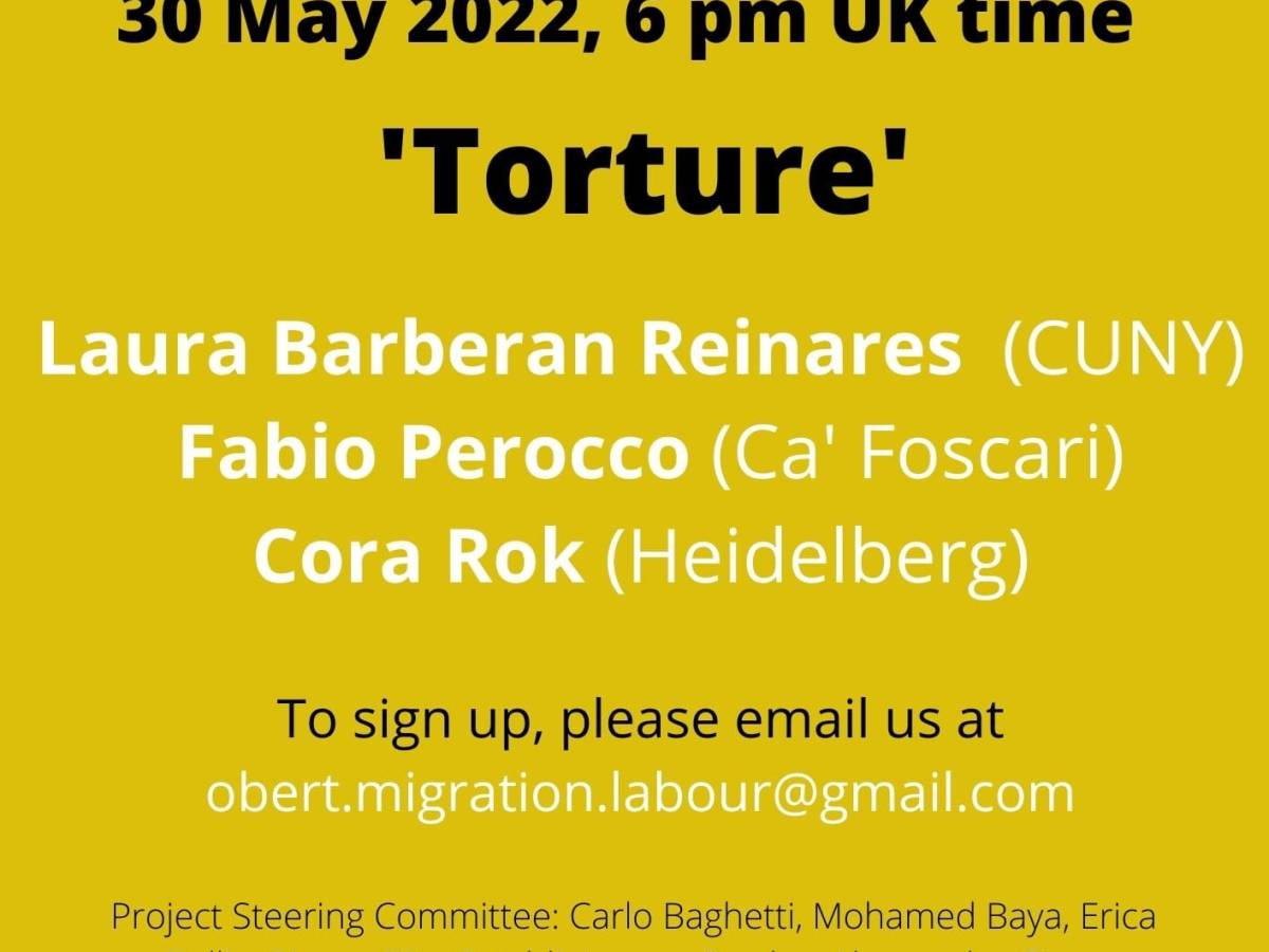 Migration and Labour Working Group – Roundtable 5: ‘Torture’